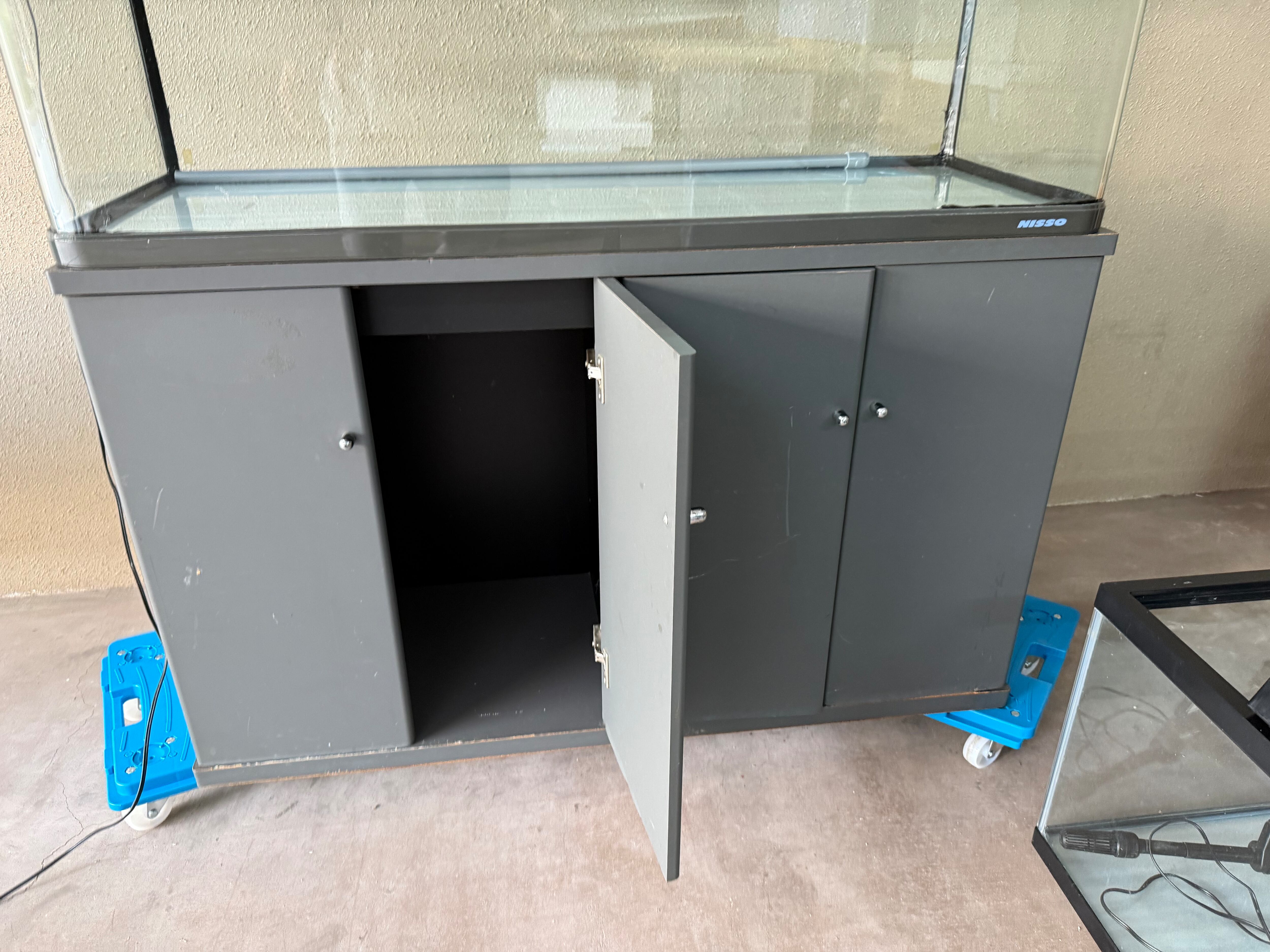 中古水槽 ニッソー1200×450×450 上部濾過 水槽台セット | アクア