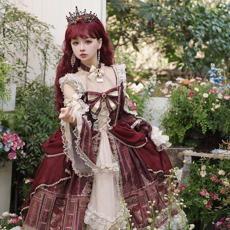 ゴスロリ通販 With U ファッション 長袖ワンピース ドレス エレガント