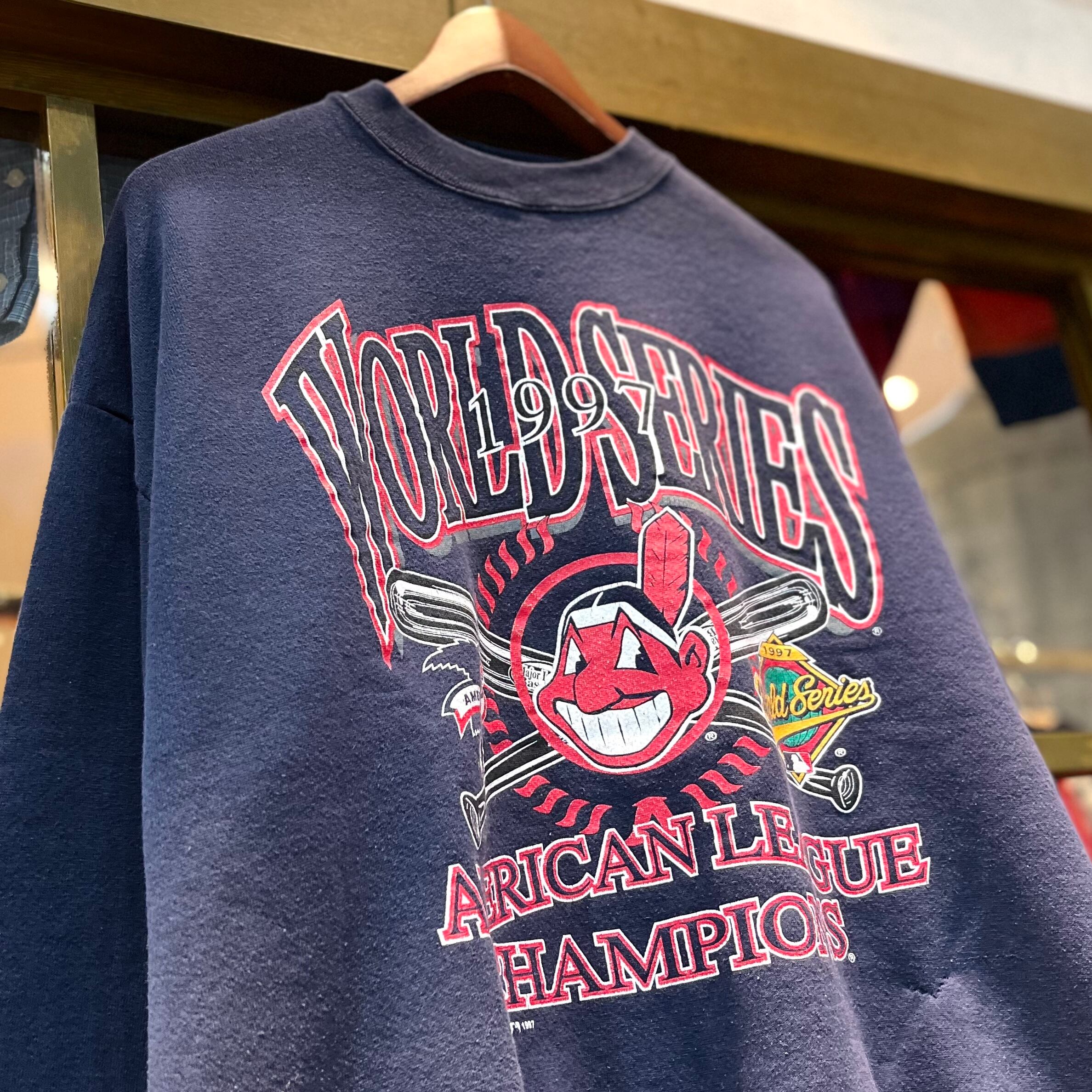 90年代 size : XL【 INDIANS 】MLB インディアンス プリント ...