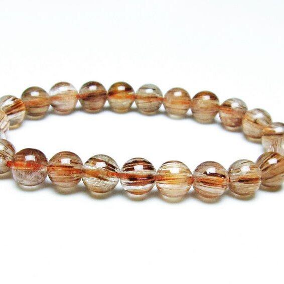 キャッツアイ ルチルクォーツ ブレスレット 8mm 一点物 [M便 1/10] 111-38573