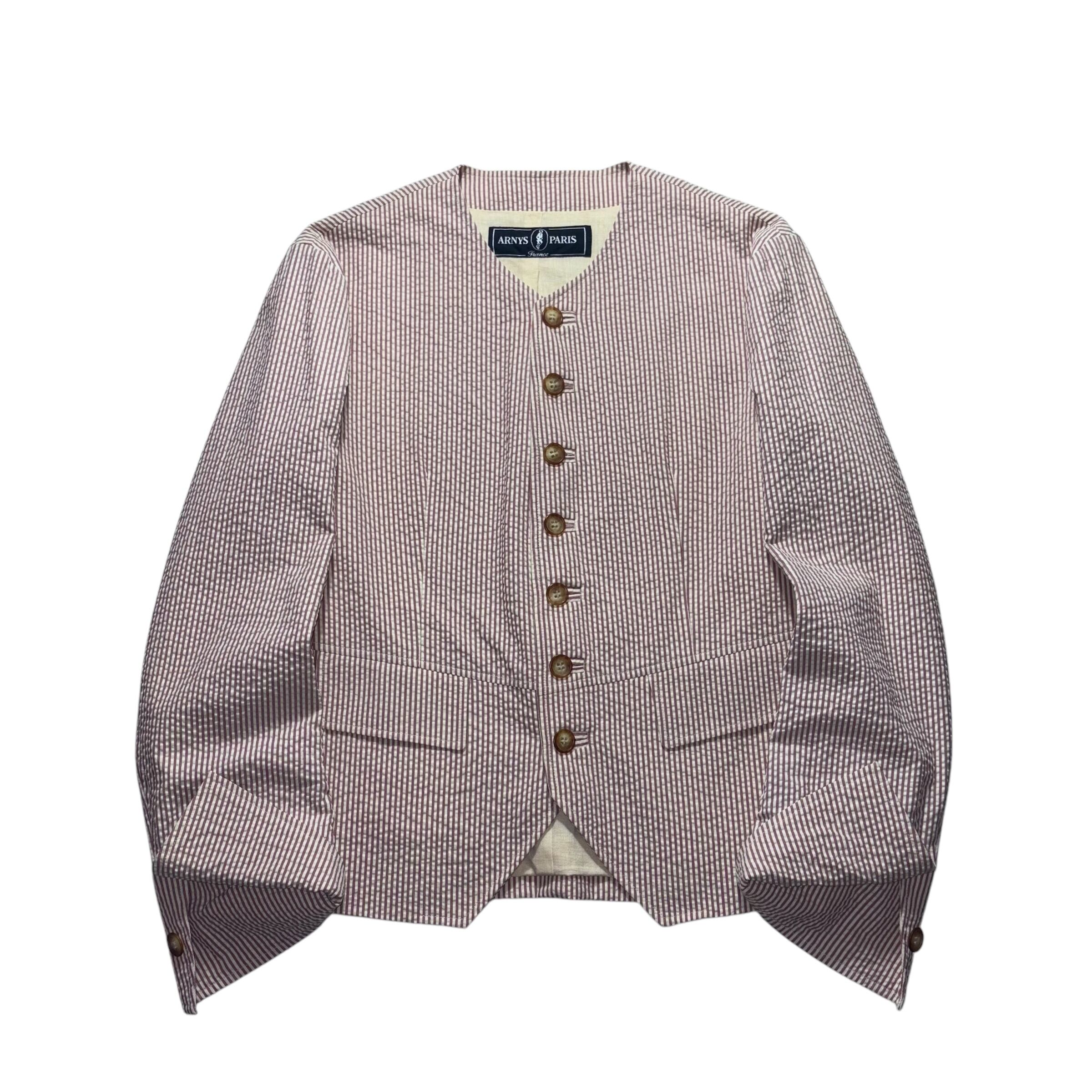 ARNYS layered seersucker stripe jacket | NOIR ONLINE