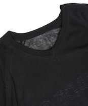 ロゴVネックシアーニットTOPS (BLACK) CQ-49014