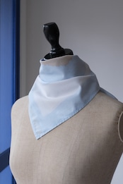 Soft blue Unikko square cotton scarf