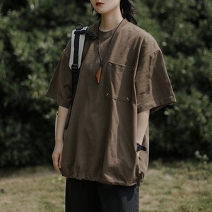 ドローストリング オーバーサイズ Tシャツ　J0253
