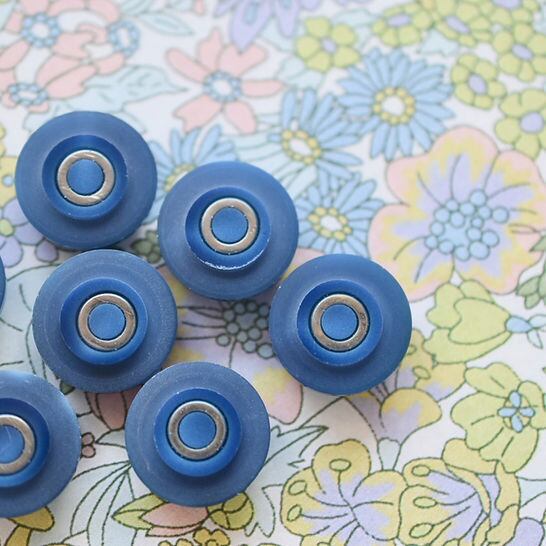 イタリア シルバーリング×ブルー 15㎜