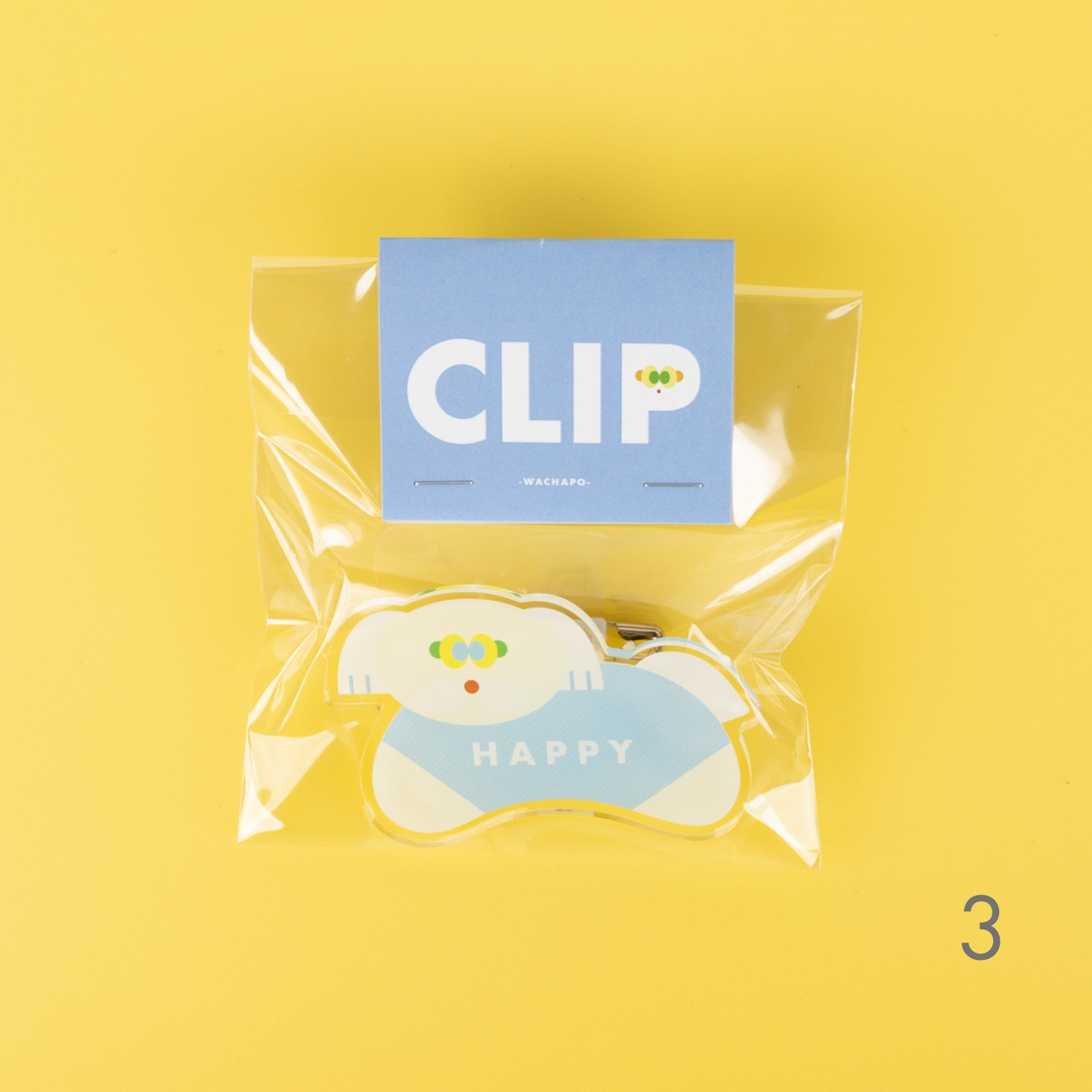 < WACHAPO > 回転式アクリルクリップ