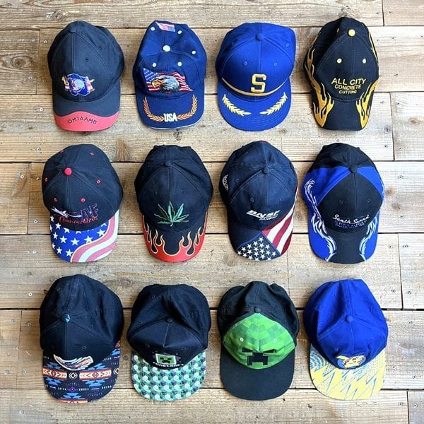 1点物◇USAF星条旗サンダーバーズ黒ベースボールキャップ古着メンズ