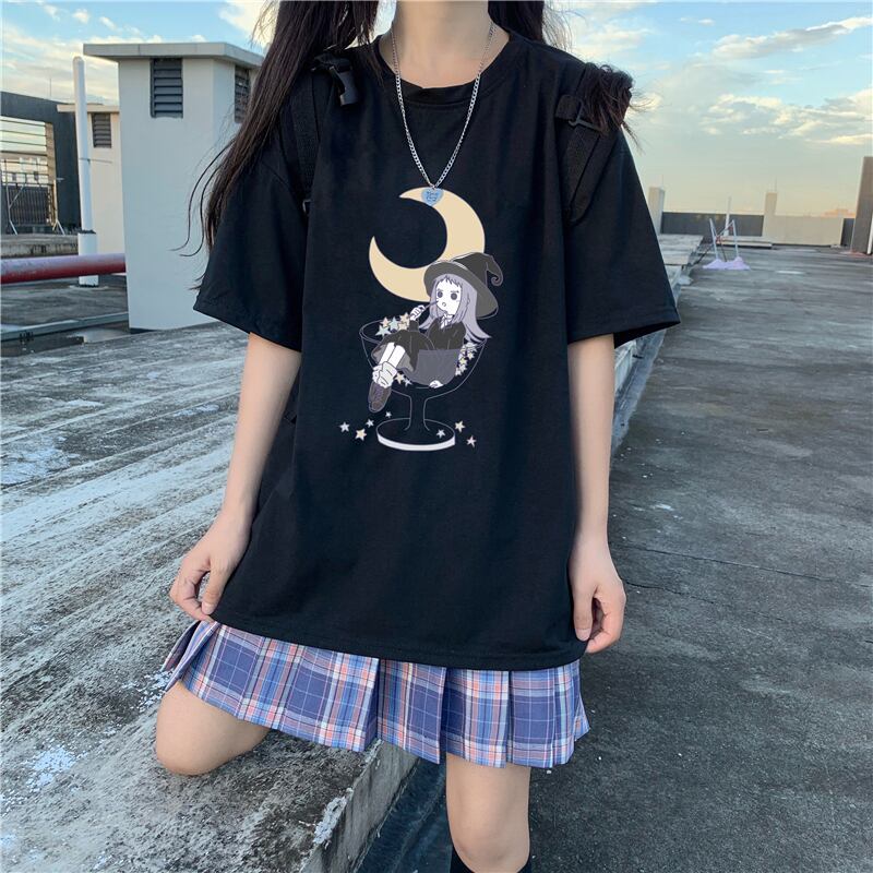 プリントTシャツ シャツ サマールーズ薄手 大人ガーリー スウィート キュート カジュアル 夏物 萌量不足50147664283