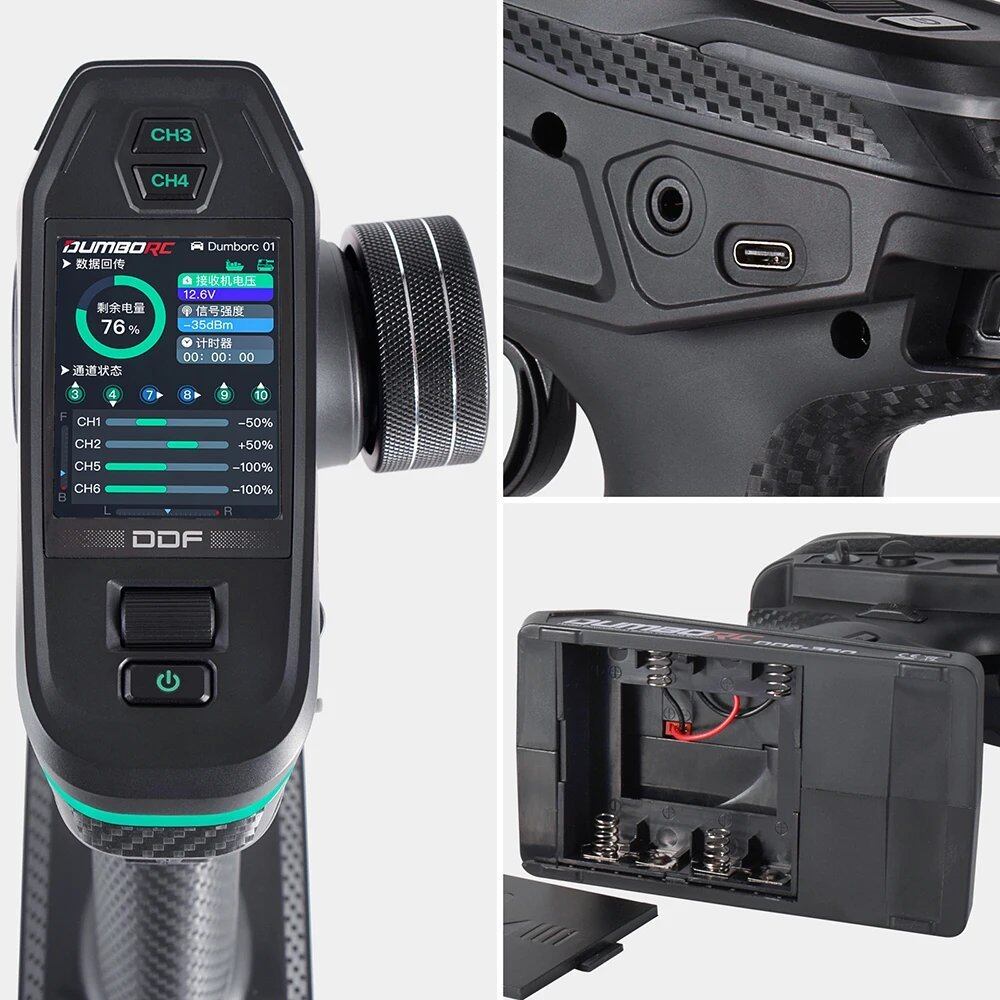 DUMBORC 2.4 グラム 10CH デジタルリモコン DDF-350 送信機受信機付き