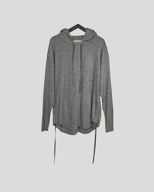 ASKYY / DOCKING HOODIE KNIT / DGRY