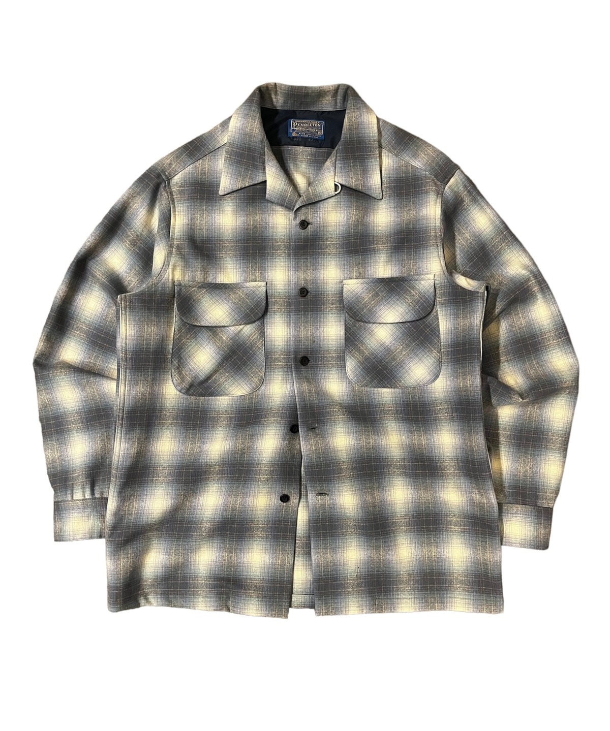 Shadow Check Cloth 80s PENDLETON Shadow Check Wool Shirt Boardshrit Made in U.S.A. ペンドルトン ...