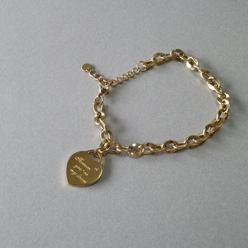 stainless heart chain bracelet B019