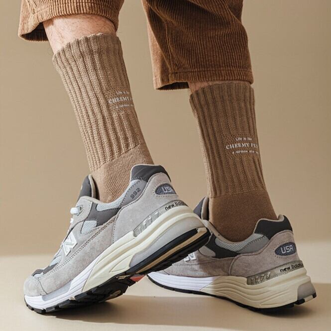 メンズ靴下 ]ms2331 リブ ワンポイント ベーシック 厚手 定番 デイリー