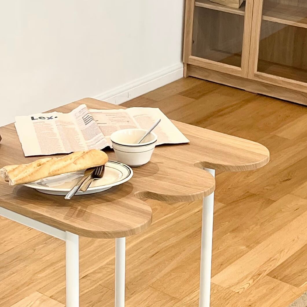 wave table 2type 3colors / ウェーブ テーブル ダイニング 机 レトロ