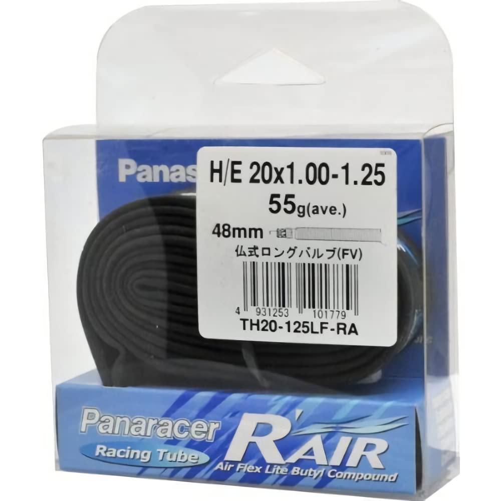 【努力特価】パナレーサー(Panaracer) R'AIR 軽量チューブ H/E 20×1.0~1.25 仏式バルブ 48mm 日本製 TH20-125LF-RA