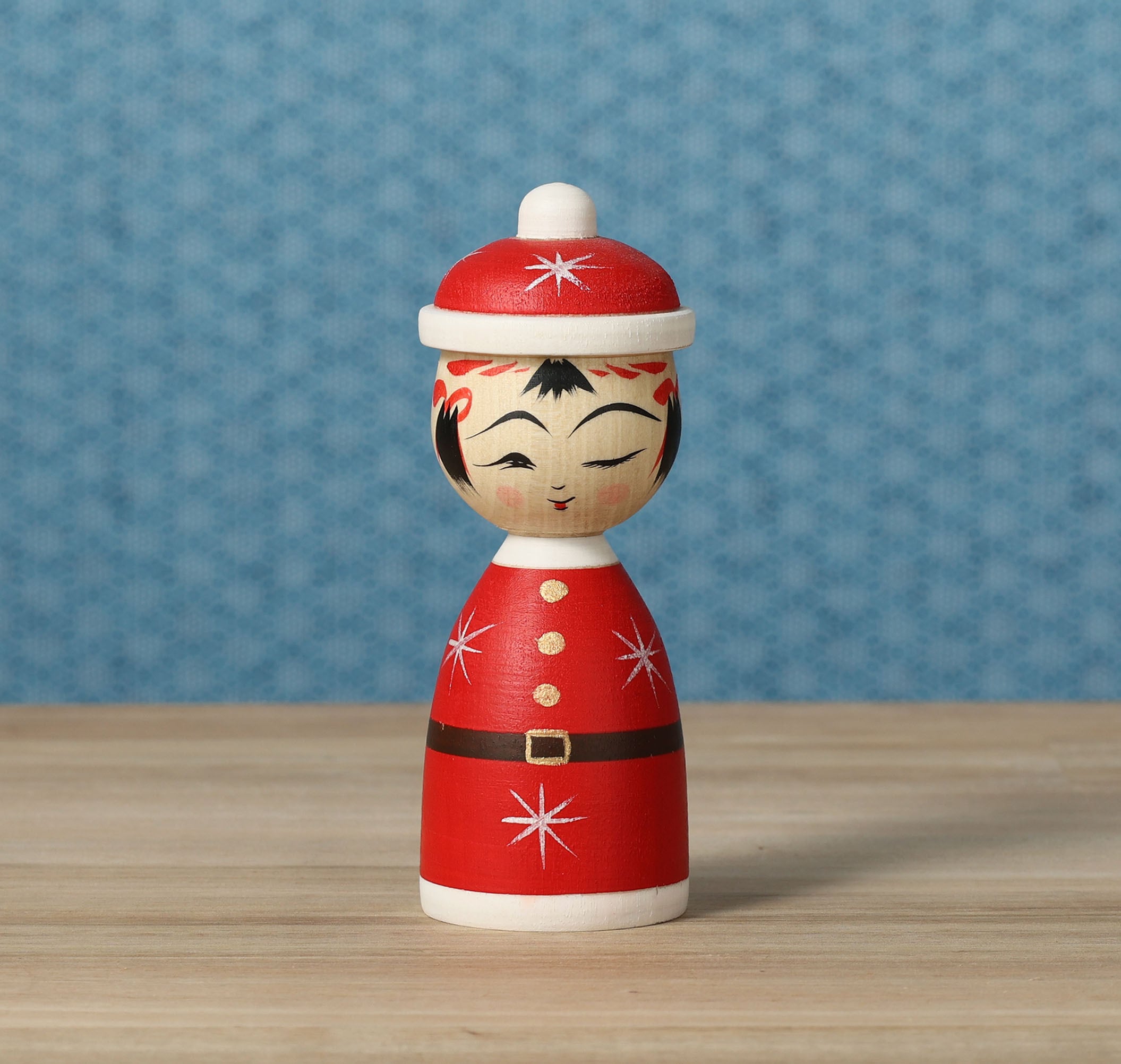 サンタクロースえじこ Santa Claus ejiko kokeshi doll | 平賀輝幸工人