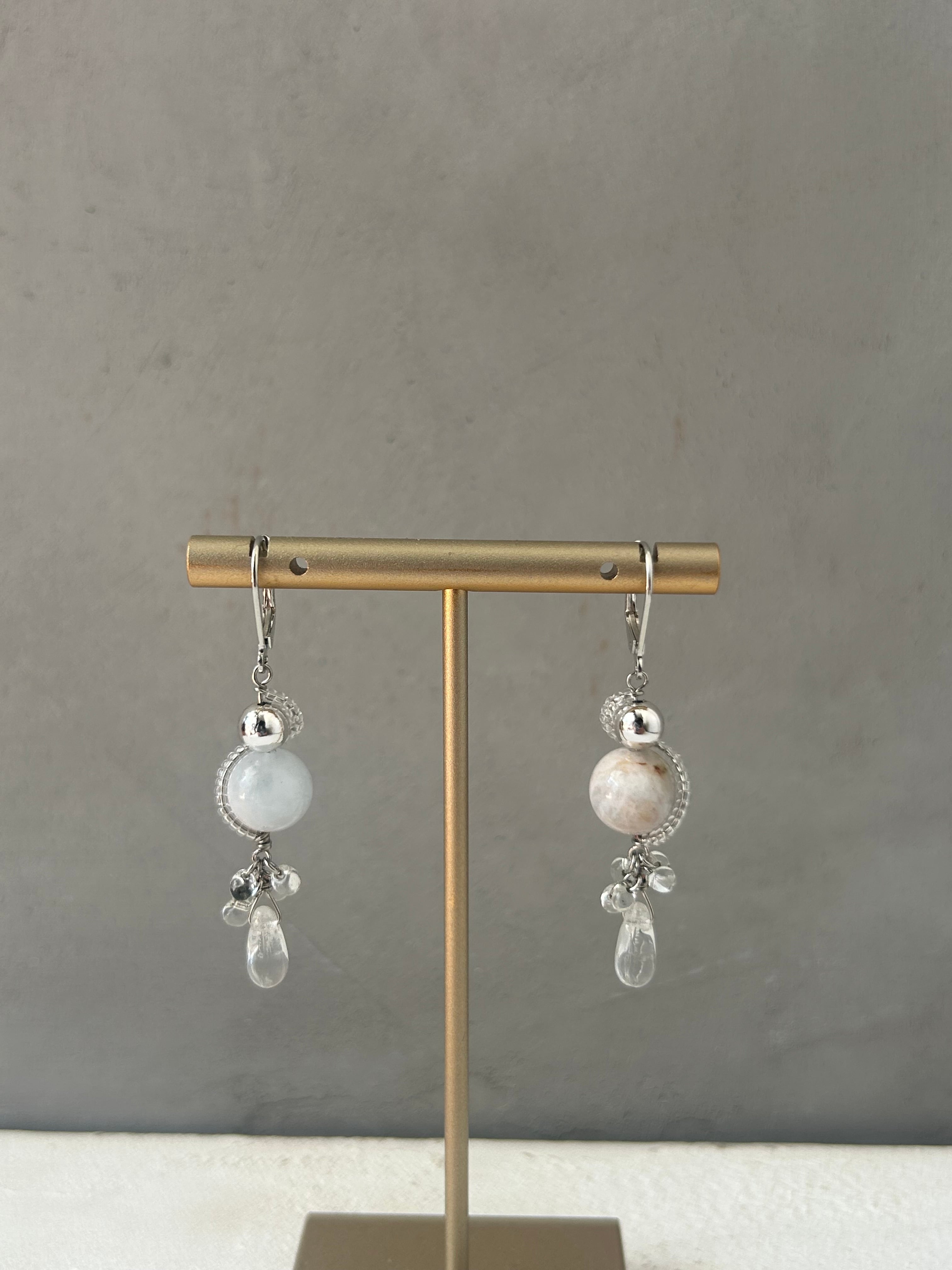 ラグーンアクアマリンのピアス/イヤリング