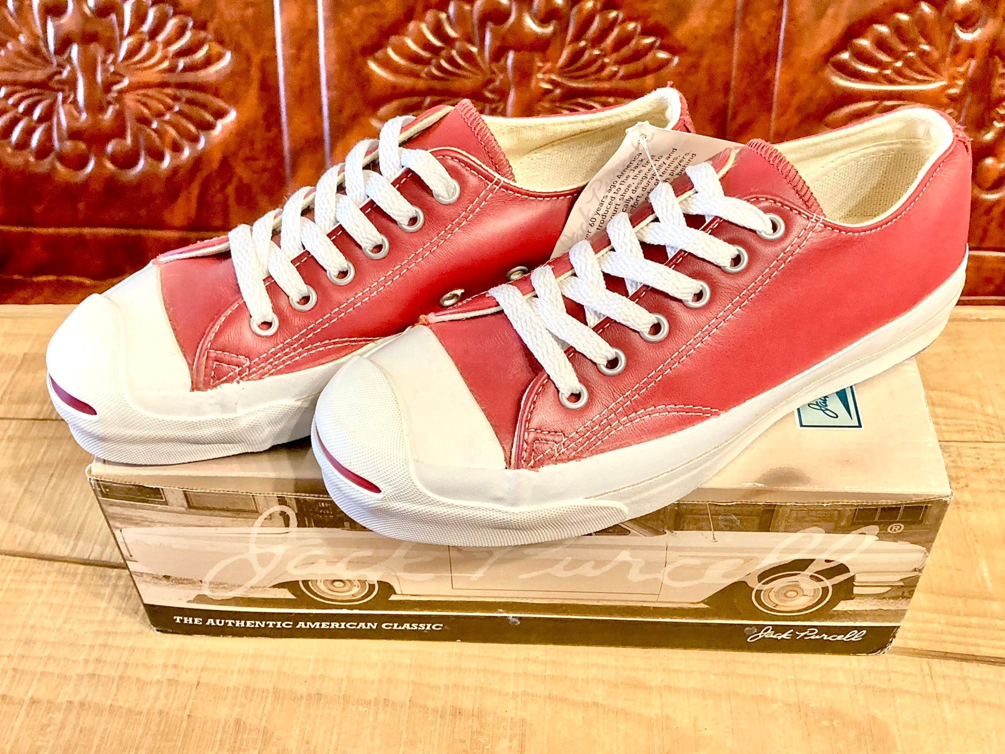 CONVERSE（コンバース）JUCK PURCELL LEATHER（ジャックパーセル レザー） 赤 5.5 24.5cm USA 90s 224  | freestars powered by BASE