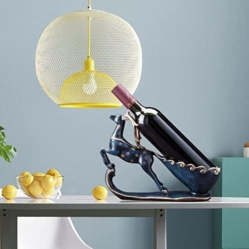 鹿のワインラック ヨーロッパのワインストレージラックスタンド ライトラグジュアリー ホーストゥサクセスオーナメント 1本用 ホームリビングルーム ワインキャビネットの装飾 キッチン オーガナイザー ホームアクセサリー クリスマス ギフト プレゼント