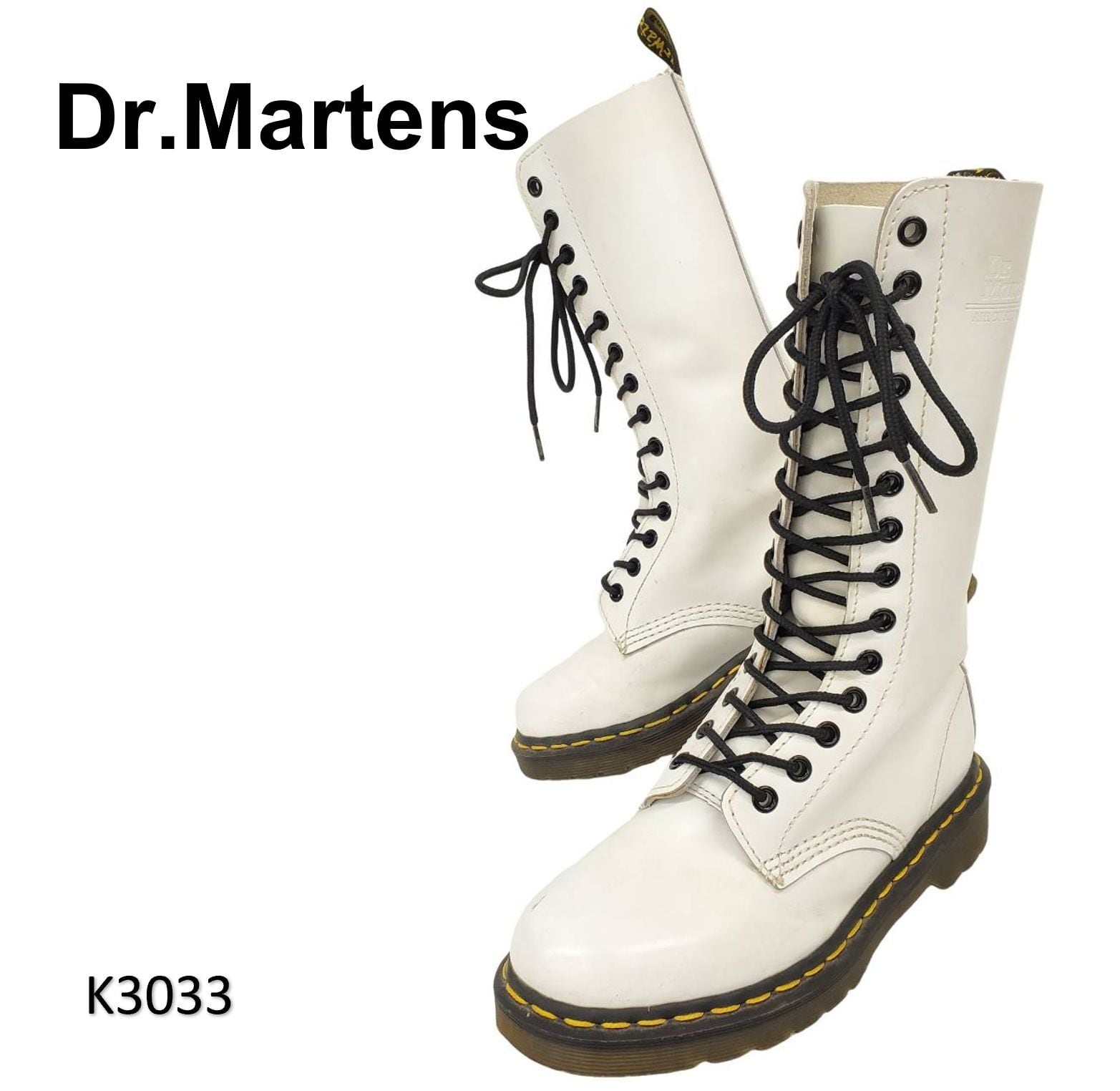 ドクターマーチン 美品 14ホール 1914 本革 レザー UK4 ホワイト | RSS