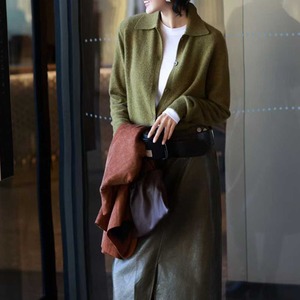 Drop shoulder oversized knit 　000705