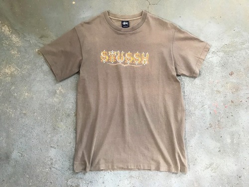 90s Stussy "Pin striping" T-shirt MADE IN USA