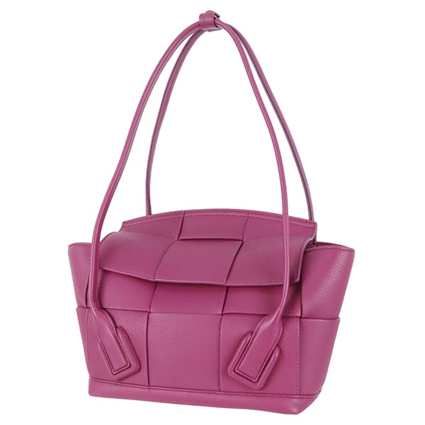 New BOTTEGA VENETA ボッテガヴェネタ スモール ザ・アルコ マキシイントレチャート トートバッグ カーフレザー シナバー パープル系 575943 レディース 新品