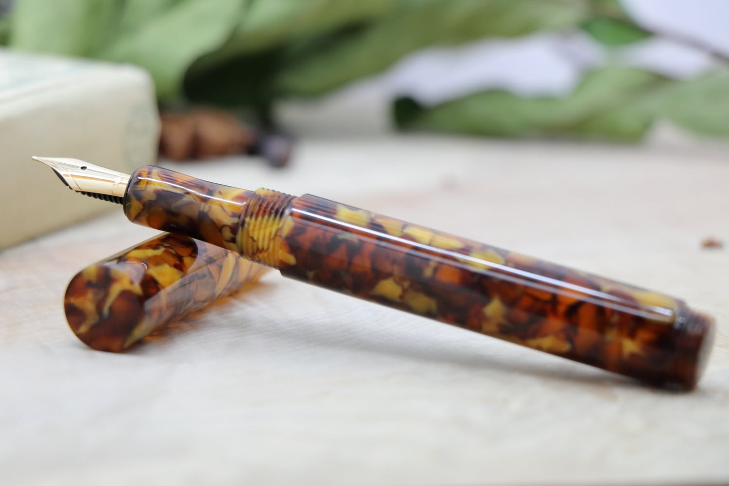 受注制作「Lapis・カステラカラメル」Viriditas手作り万年筆 14金無垢