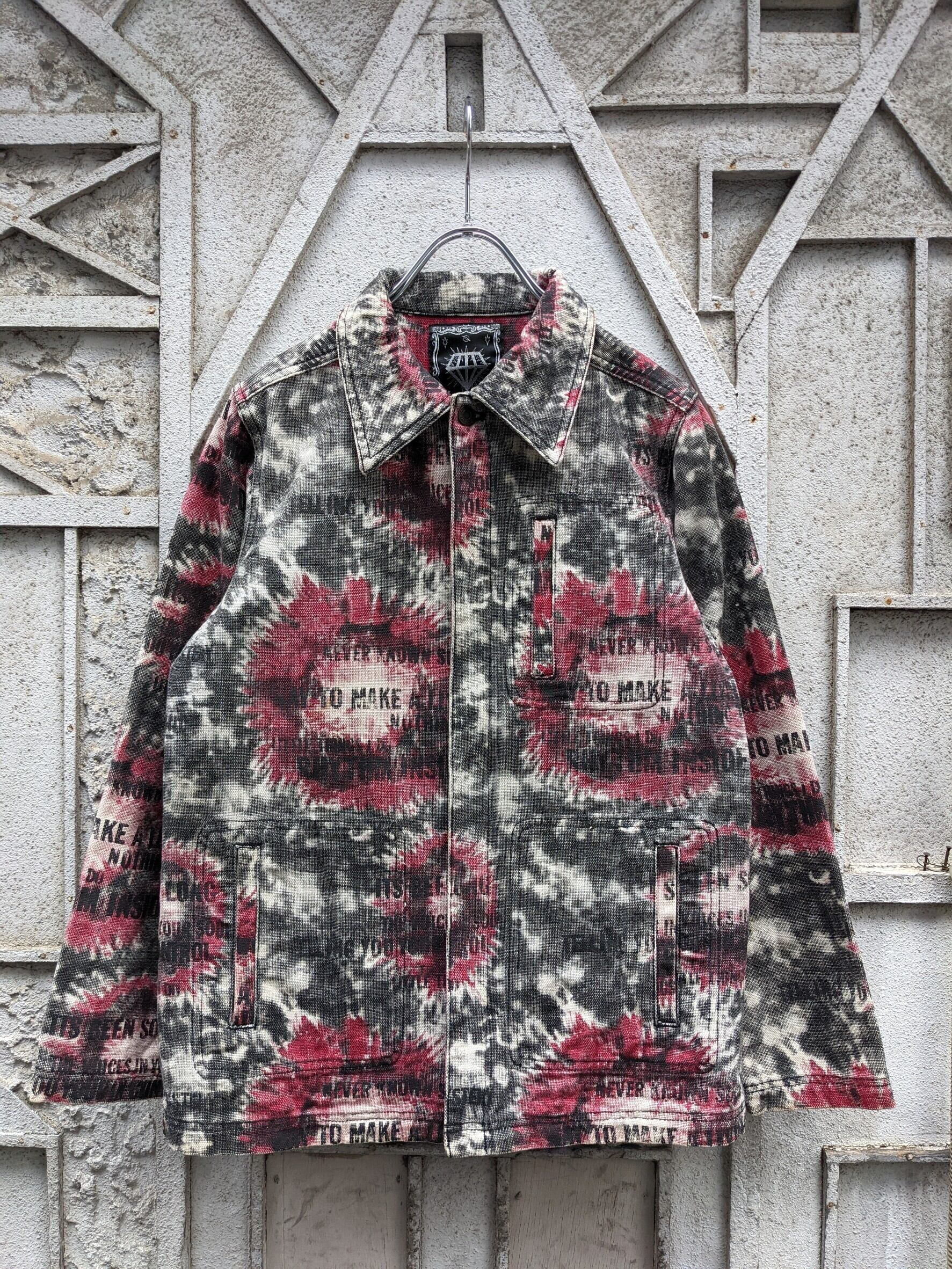 "ALGONQUINS" tie dye denim jacket