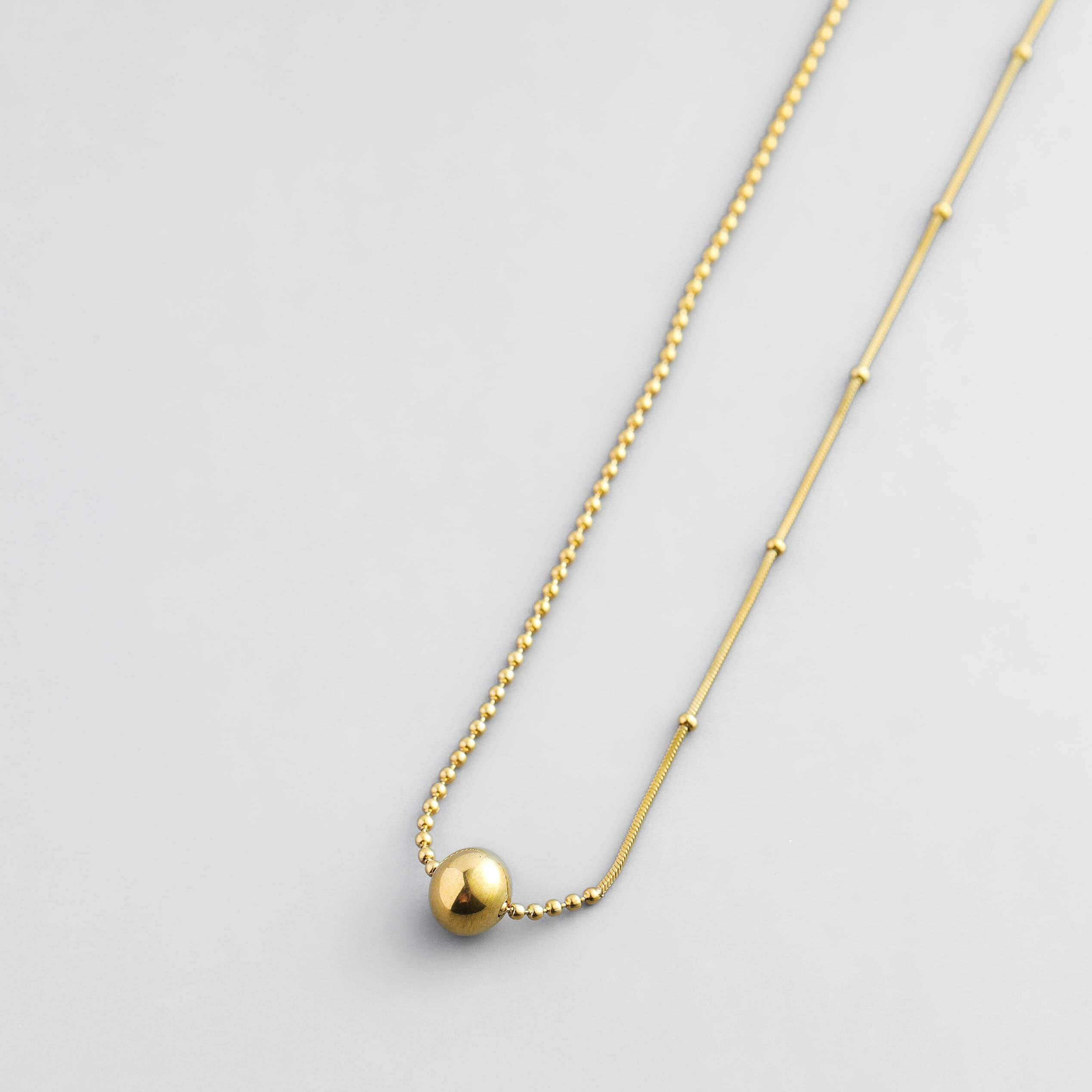316L snake dot ball necklace  #111