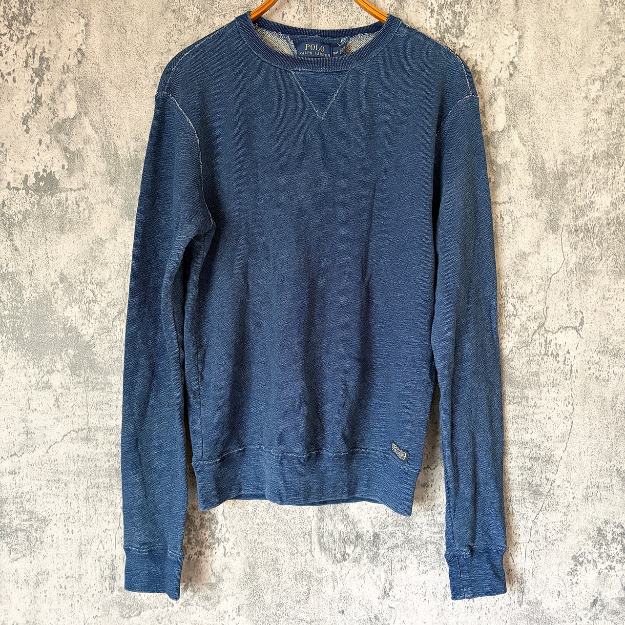 Ralph Lauren French Terry Double V Sweatshirt Men S Indigo ラルフローレン フレンチテリー 両Vスウェットシャツ インディゴ Sサイズ(Mサイズ相当) 中古
