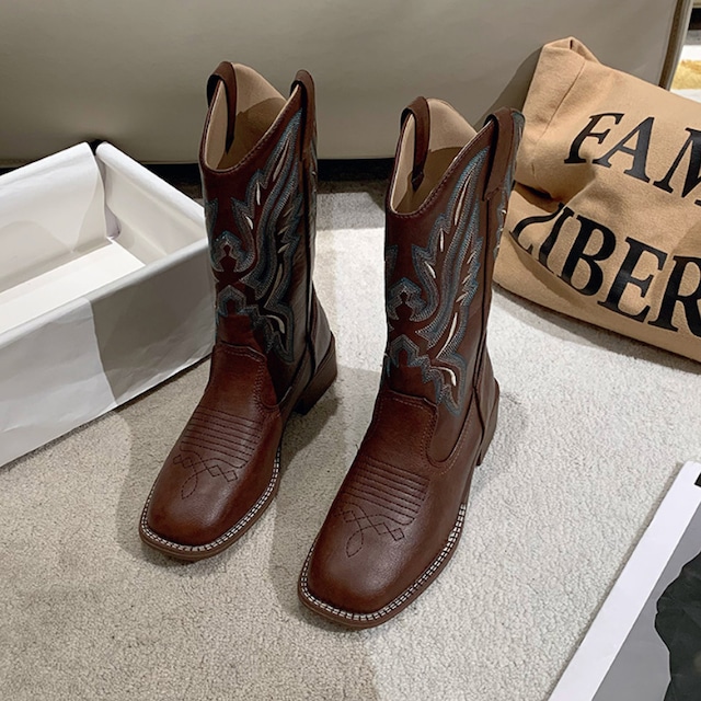 embroidered western boots J00139
