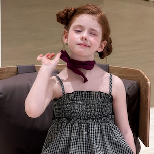 夏チェック柄キャミソール&ボトムスセット