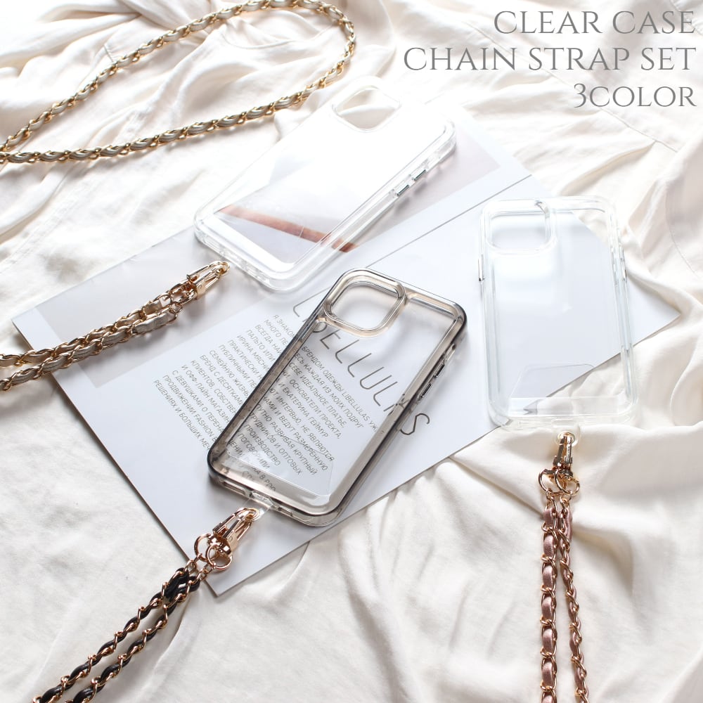 iPhoneケース クリア iPhone15 iPhone14 iPhone13 12 mini iPhone11 Pro MAX Xs スマホショルダー チェーンストラップ スマホケース 大人可愛い