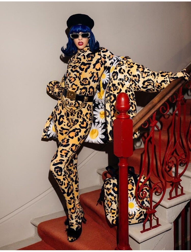 ☆派手 リバーシブル ジャケット ダウン ナイロン 花柄 原宿 黄色