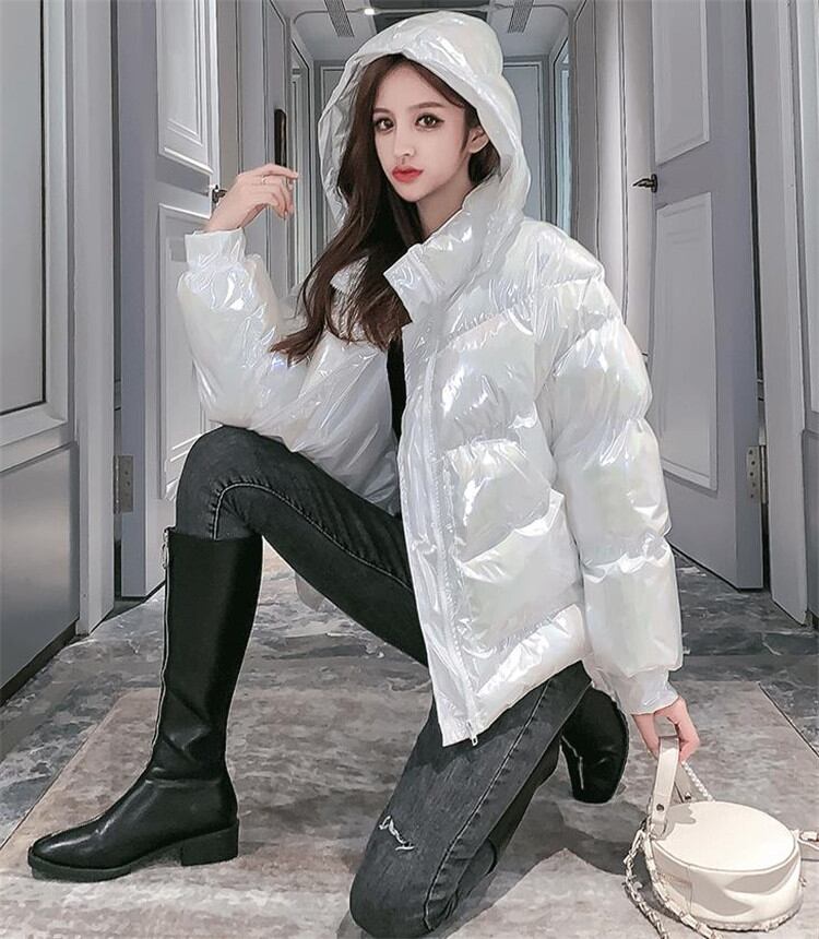 絶対欲しい!! 着回し抜群!!早い者勝ち 光沢のある パンの服 スリム 綿の服 帽子の取り外し可能