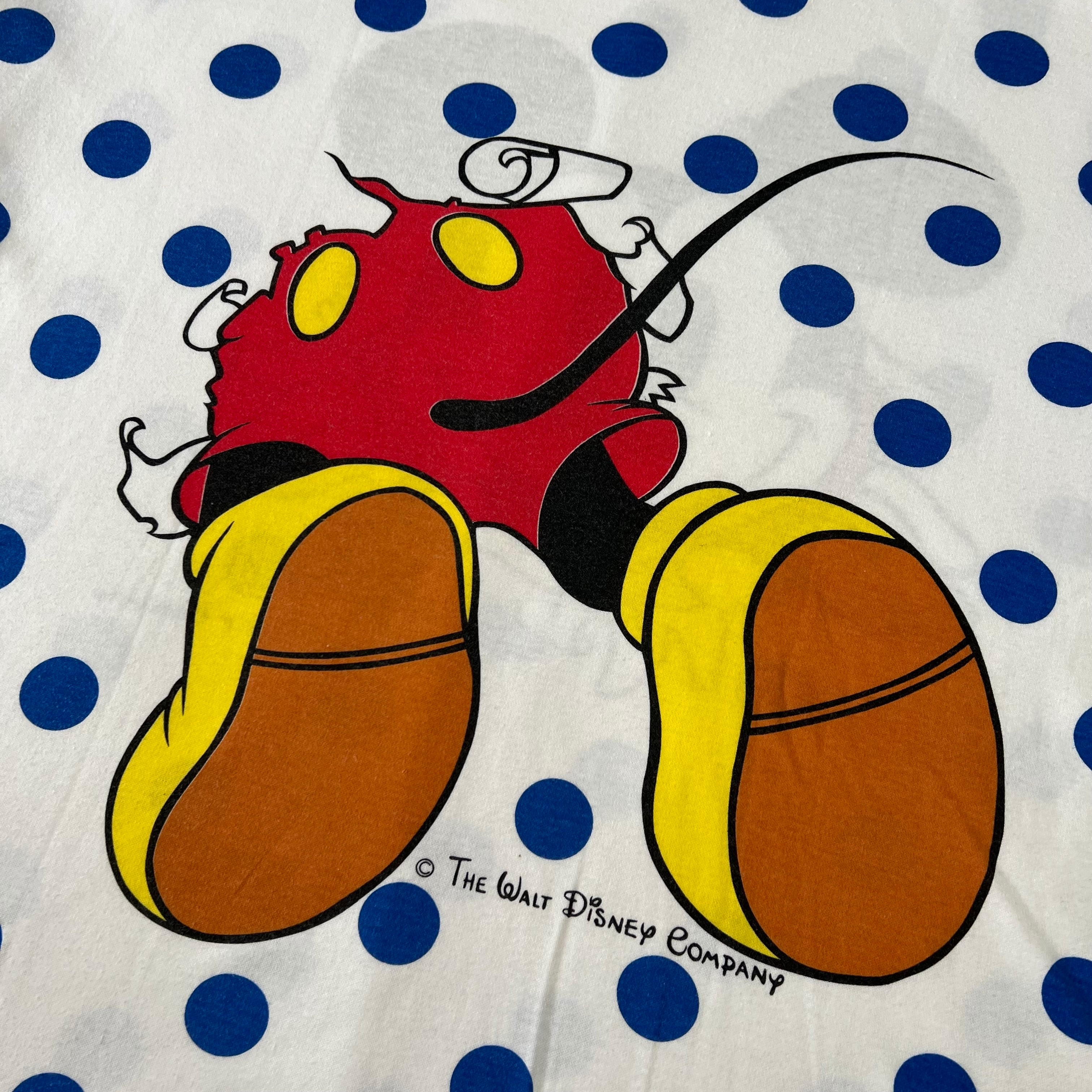 【希少】90's OLD Disney ミッキー 両面プリント Tシャツ レトロ