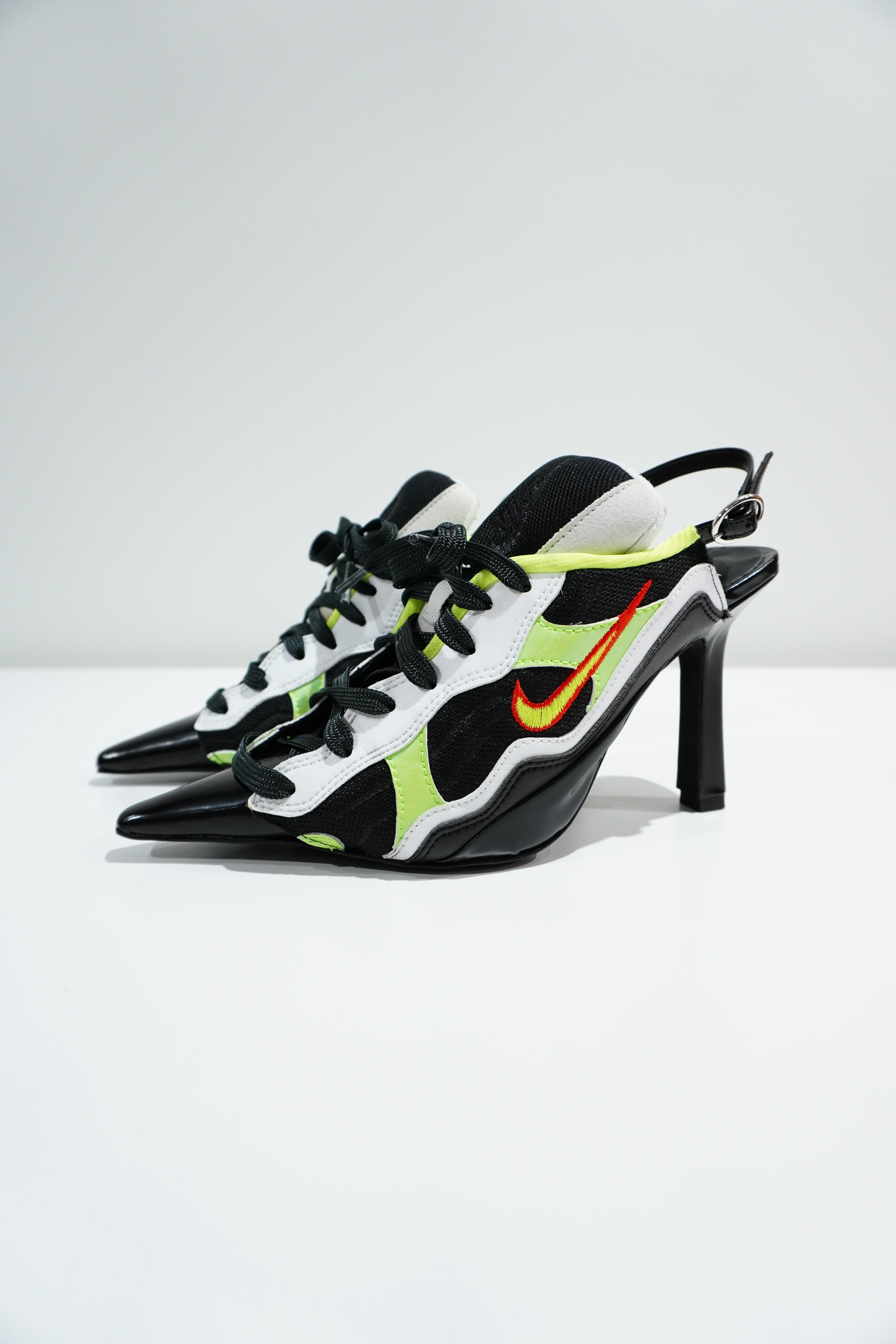 ANCUTA SARCA / D04 SQUARE TOES HIGH HEEL MULES -NIKE UPPER- | POETRY