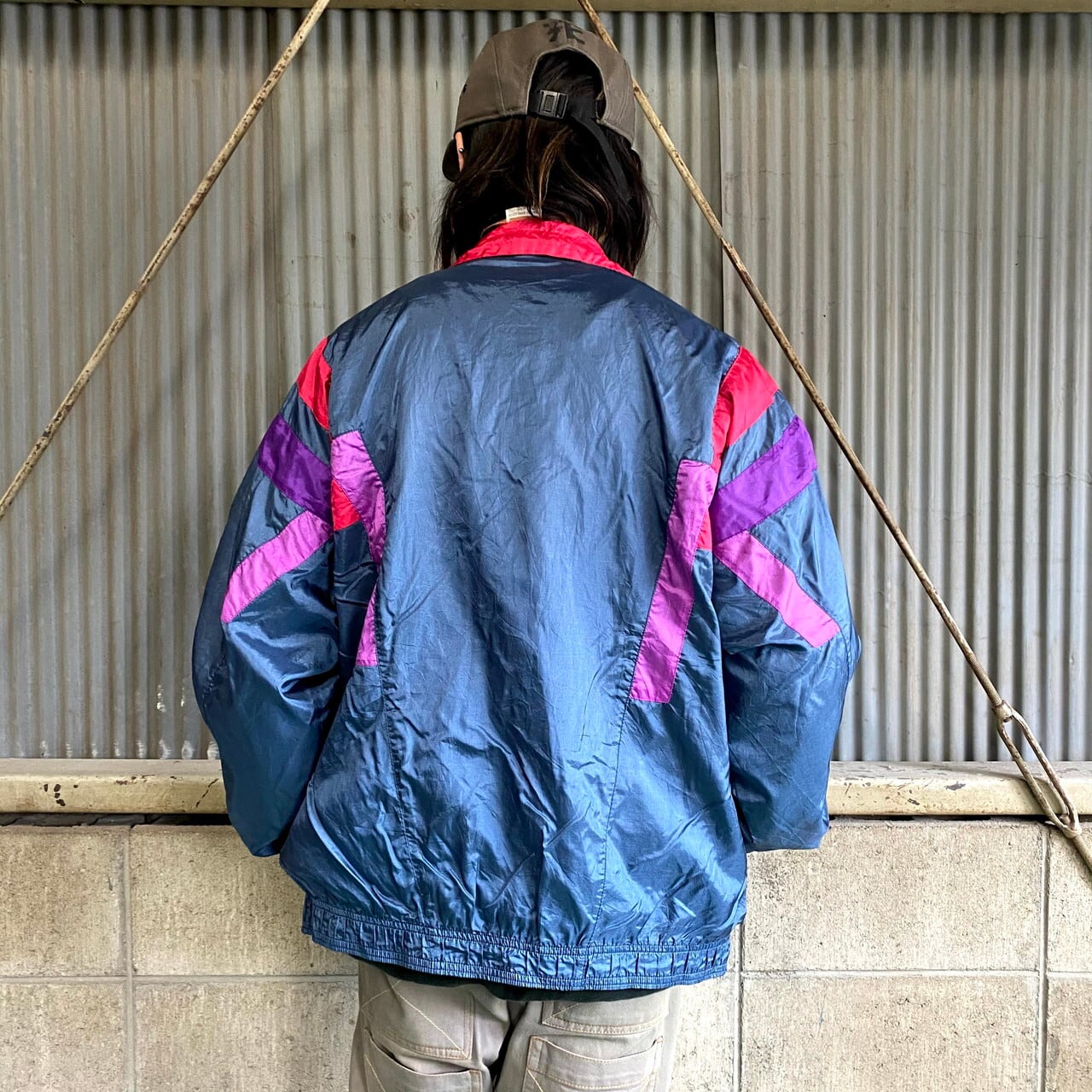 90年代 銀タグ NIKE ナイキ マルチ切り替え ナイロンジャケット メンズ  