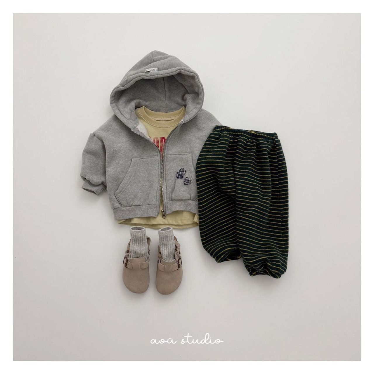 【取寄】aou studio フラワーフードパーカー|冬服|韓国子供服