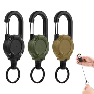 【新着特価】リールキーホルダー 頑丈 3個セット キーリール 最長60cm 伸びる 自動スケール キーチェーン 超軽量 金属ワイヤー 頑丈 多機能 紛失防止 吊り下げ名札 キャンプ ハイキング 釣りアウトドア用