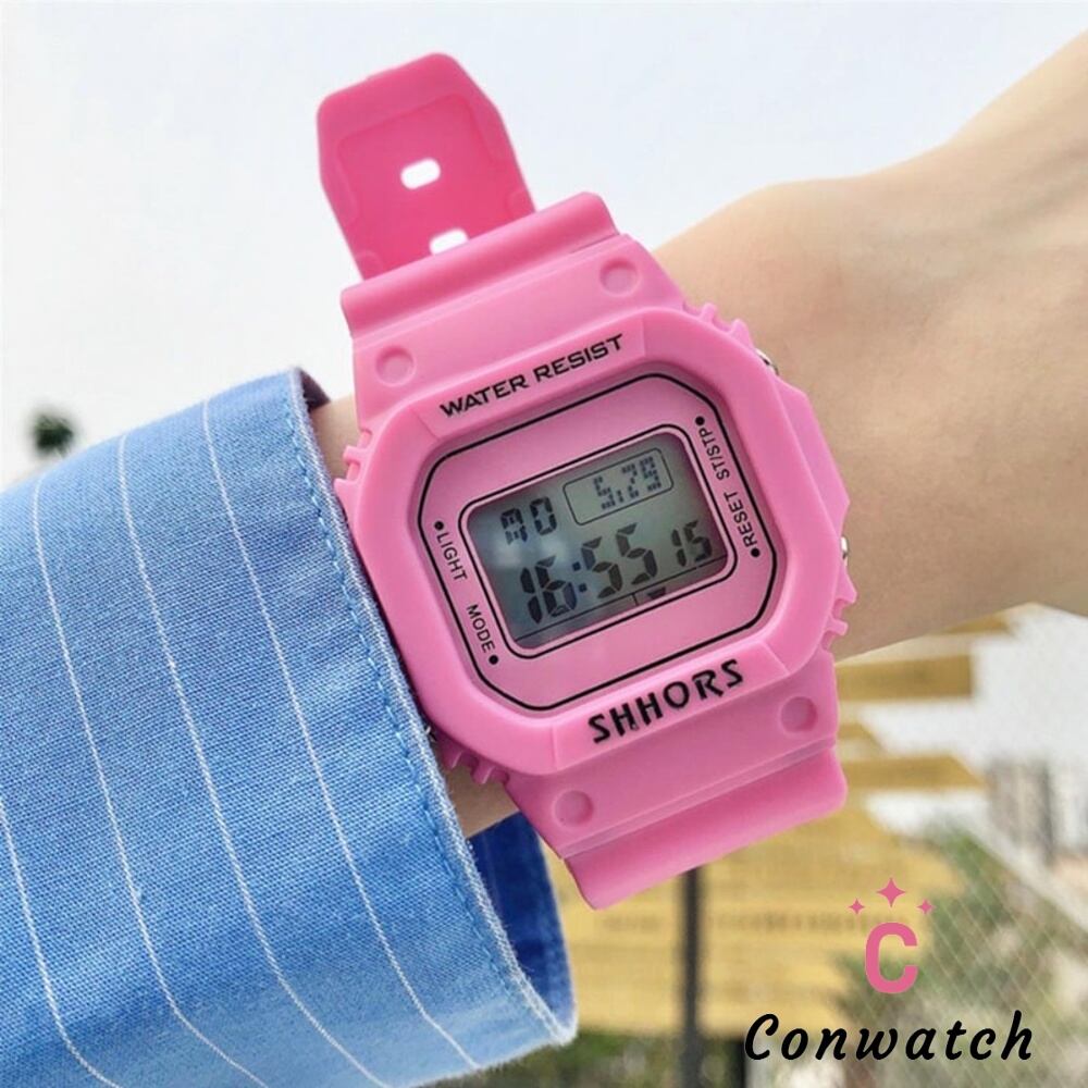 Pink】女性 腕時計日付スポーツ時計multifunctioal電子時計女性用週 