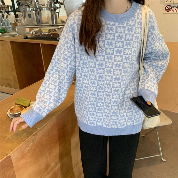 週末に着たい服 ニット セーター トップス レディース タイド ゆったりする 暖かい カジュアル