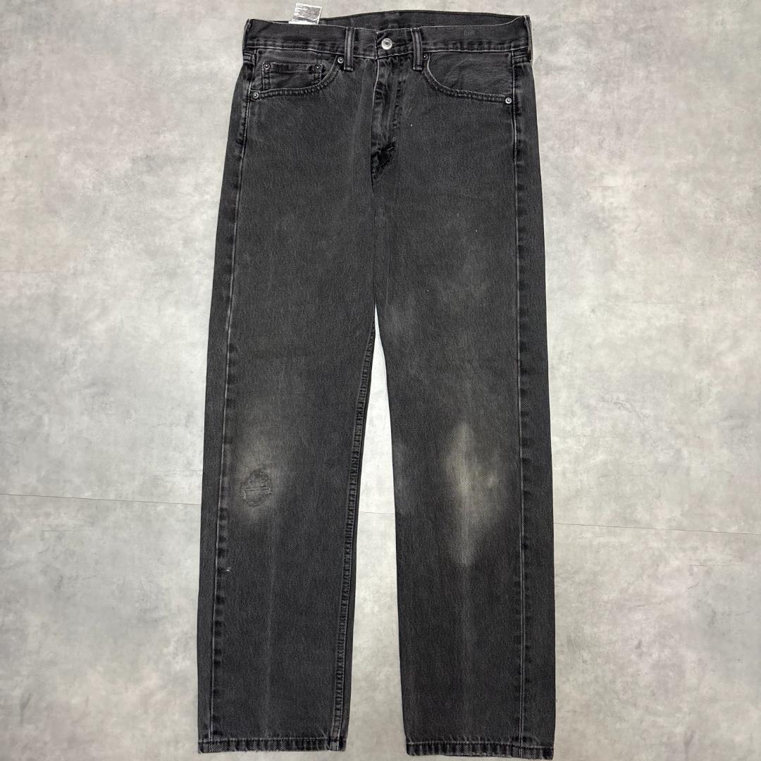 リーバイス505 Levis W33 ブラックデニムボトム 黒 古着 20025