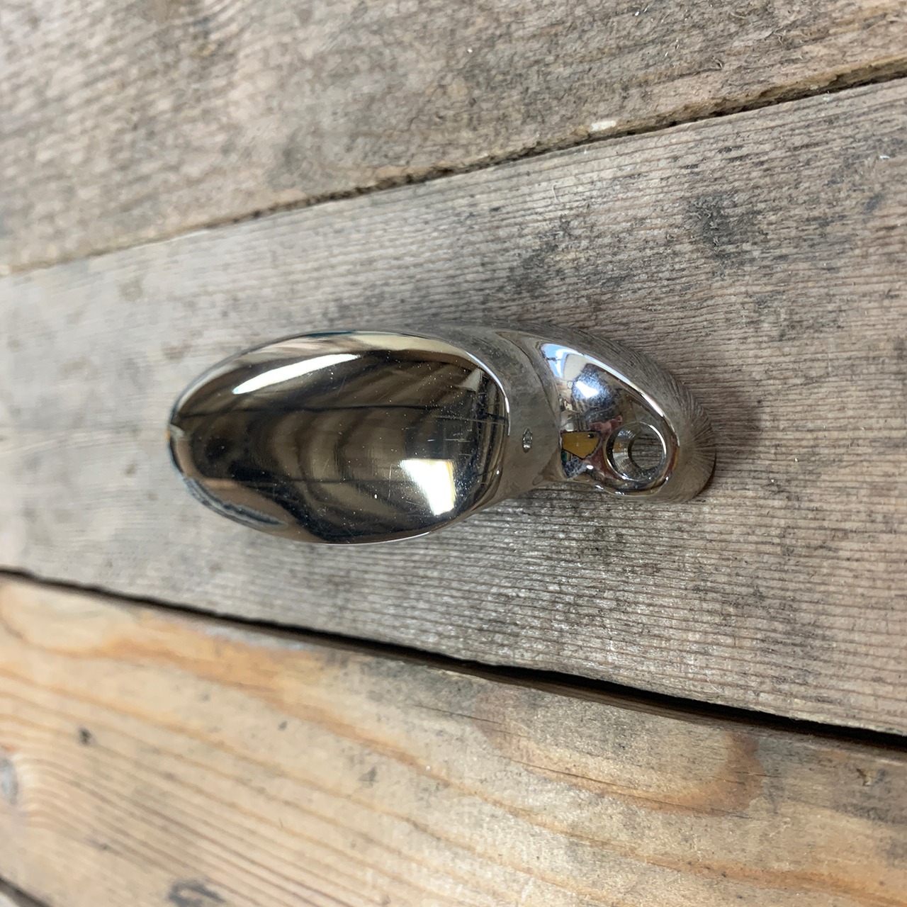 Brass Oval Pull Polish Nickel