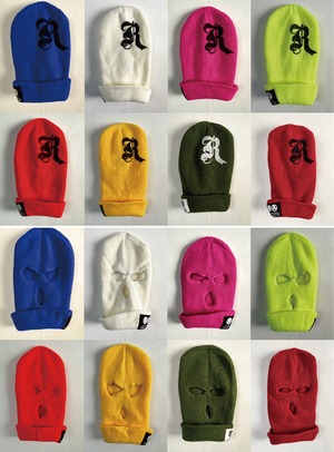 "R" BALACLAVA. 8 COLORS