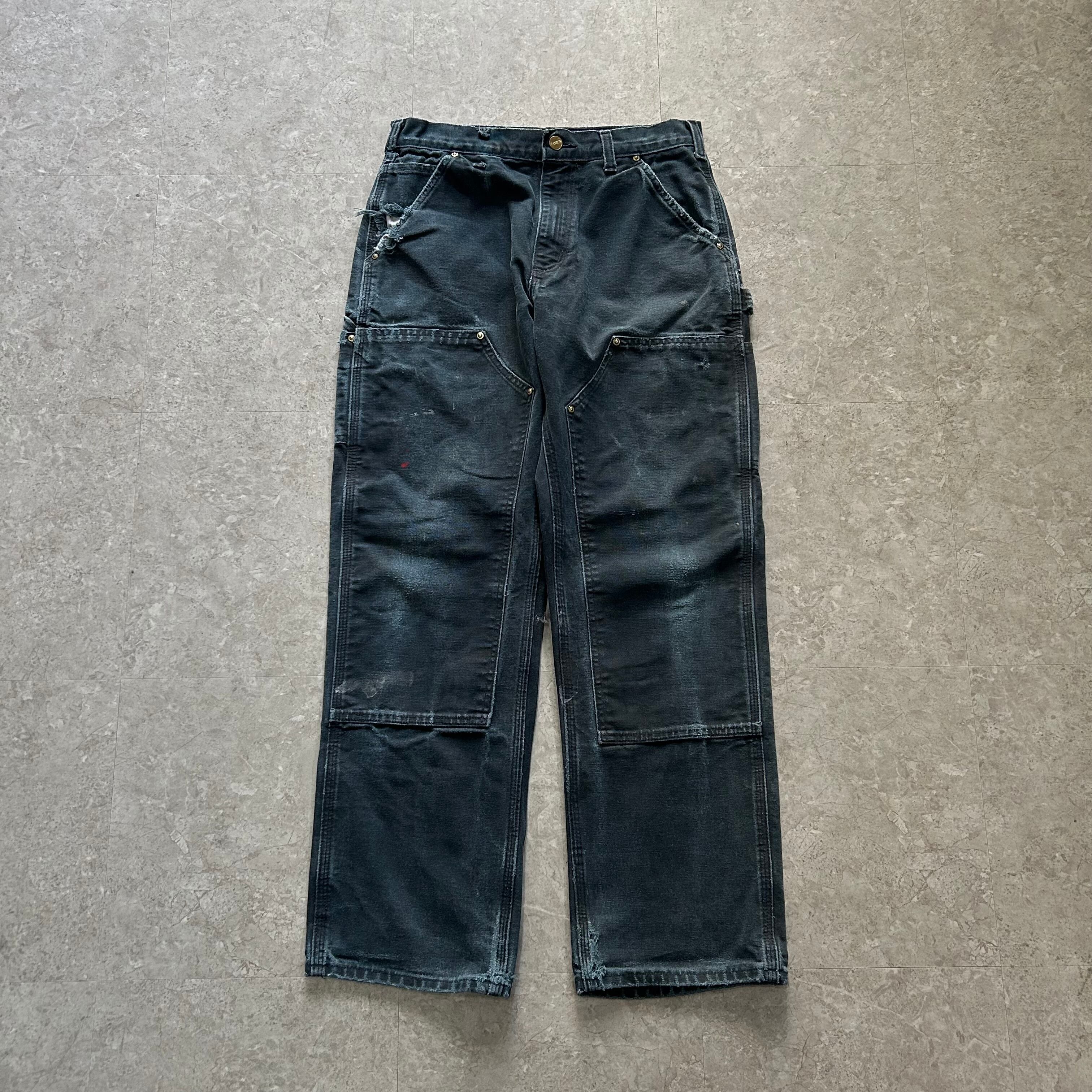 00s Carhartt double knee duck pants "black"【仙台店】