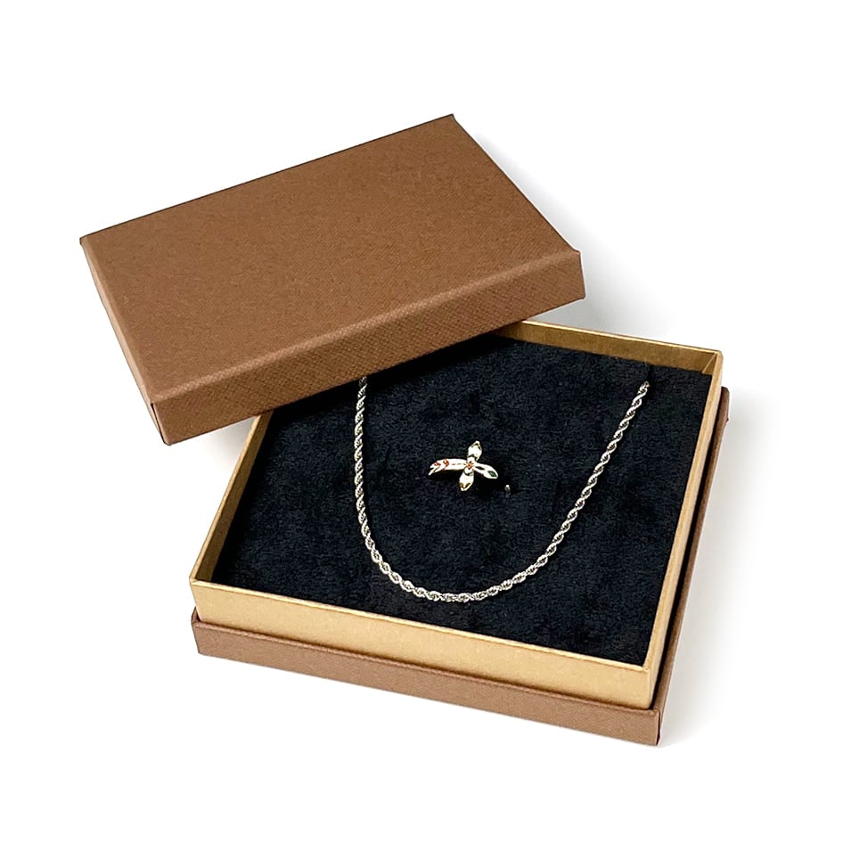 ジュエリーギフトボックス L 印籠型 スポンジ付 102×88×30mm 日本製 B316-318