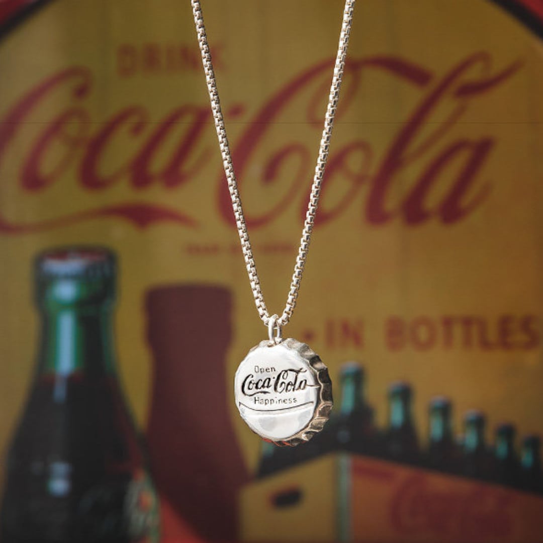 Coca-Cola Bottle Cap Silver Necklace(VE096)