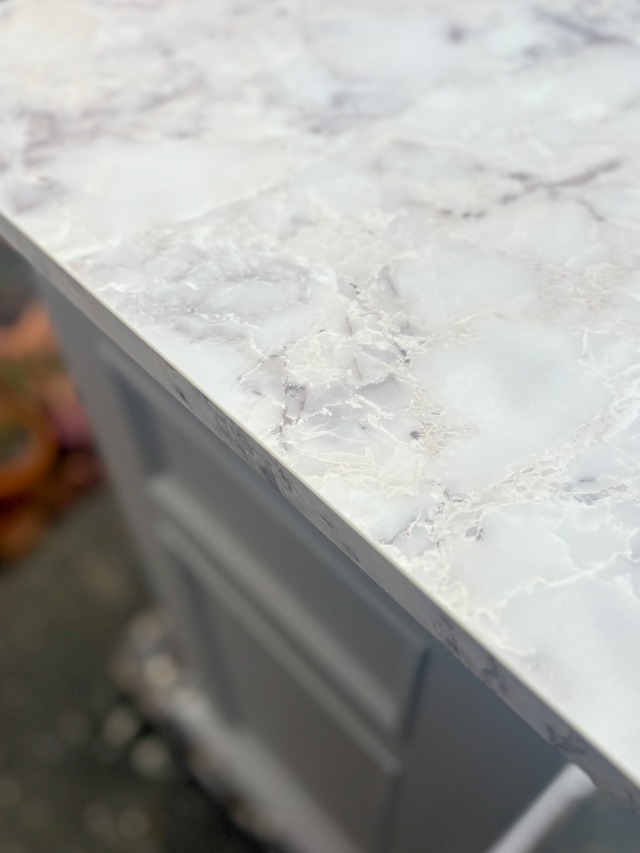 両面化粧間仕切り兼収納キャビネット (大理石天板・アンティーク調家具)W900 輸入住宅向け家具